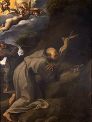 San Francesco in aanbidding van het kruis